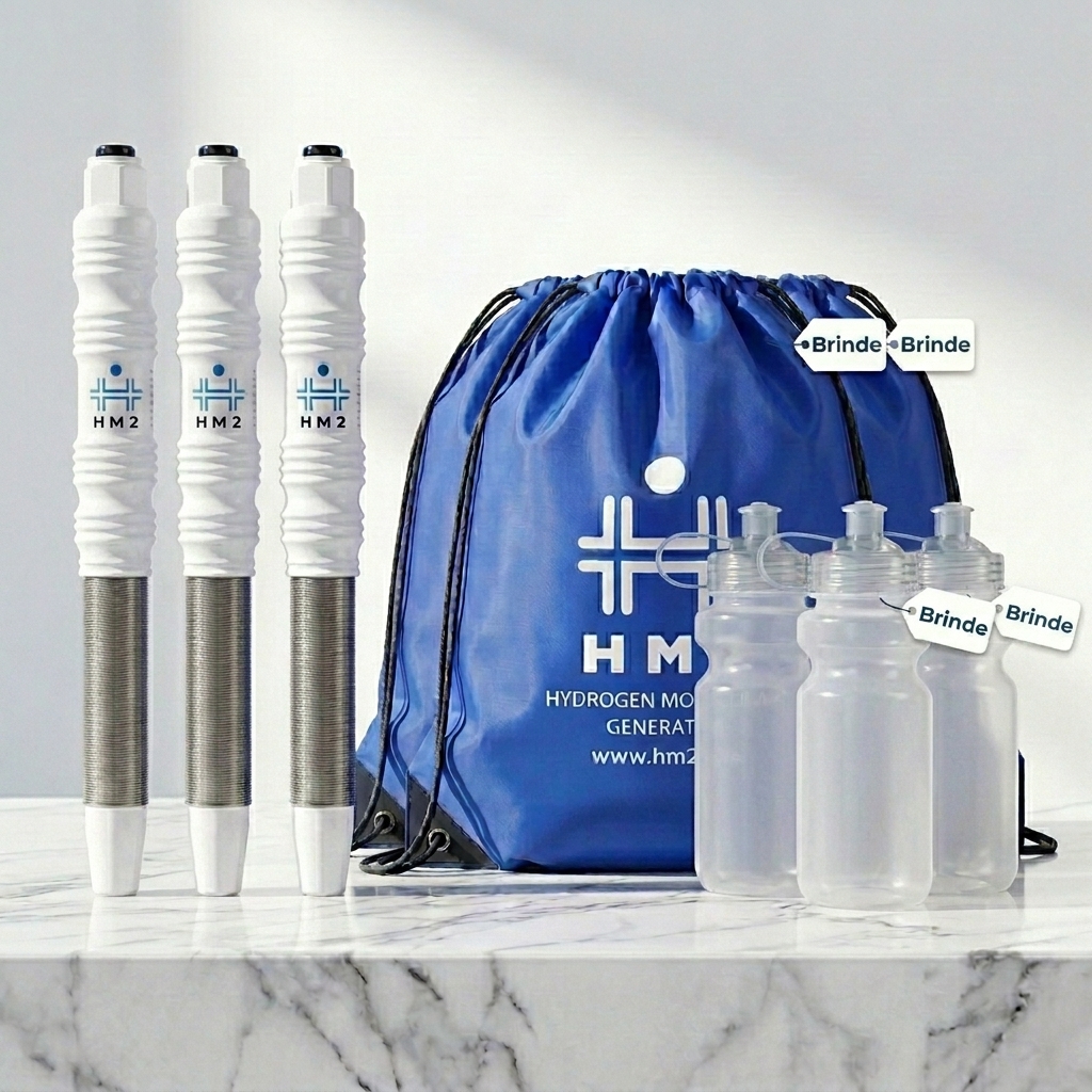 Kit 3 — 3 Geradores HM2 com garrafas exclusivas e mochilas premium