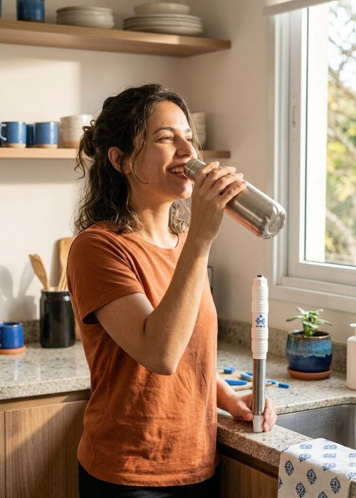 Pessoa bebendo água HM2